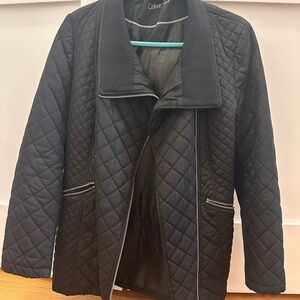 Calvin Klein Black Quilted Puffer Jacket with Zip Pockets